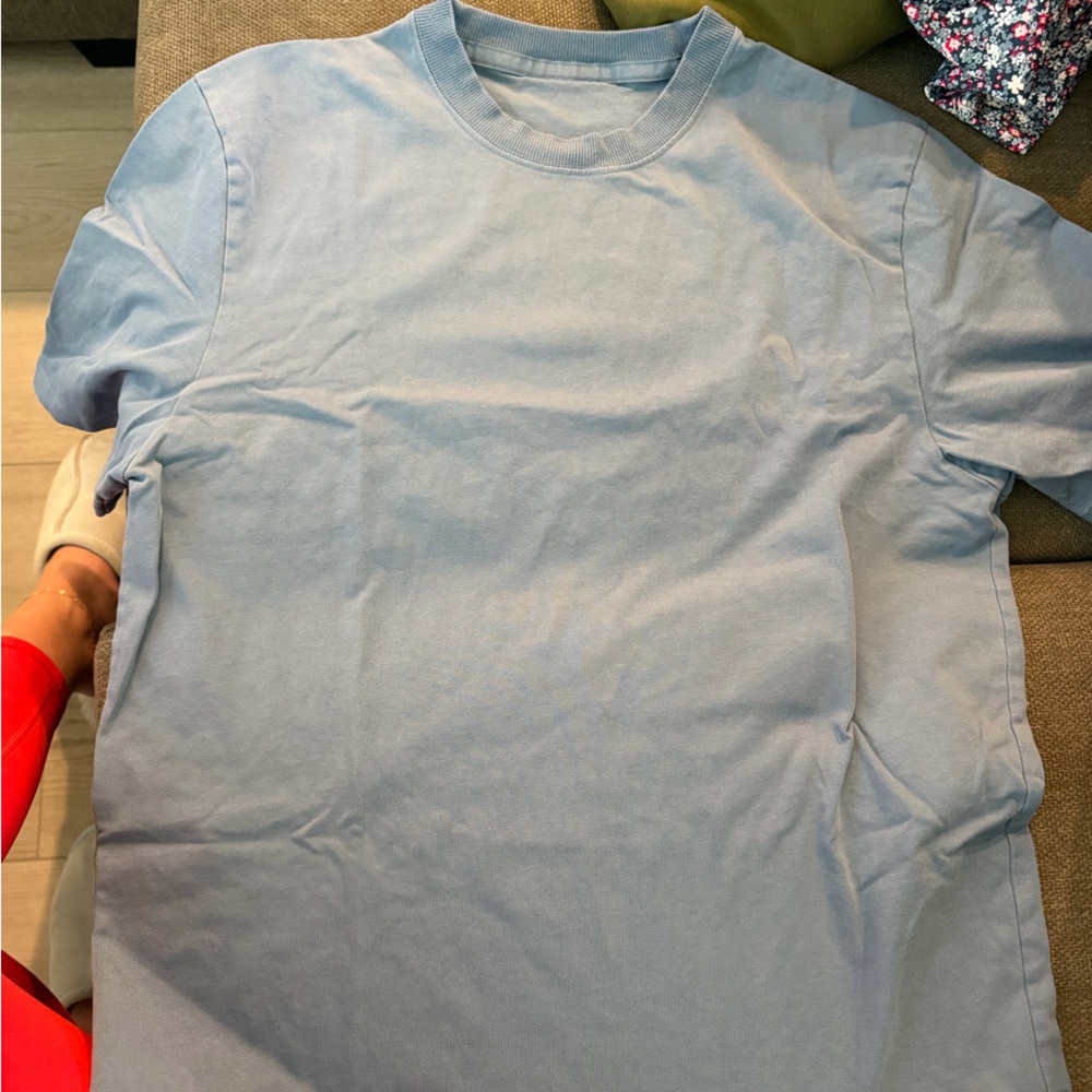 lululemon athletica Light Blue Short Sleeve Tee